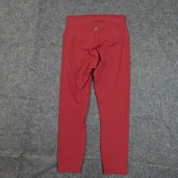 Lululemon Leggings Womens 6 Align High Rise Crop 23" Red Yoga Soft Run Workout - Picture 6 of 8